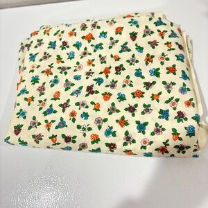 2.25 yards Vintage floral and fruit 100% cotton Floral Patterned Fabric